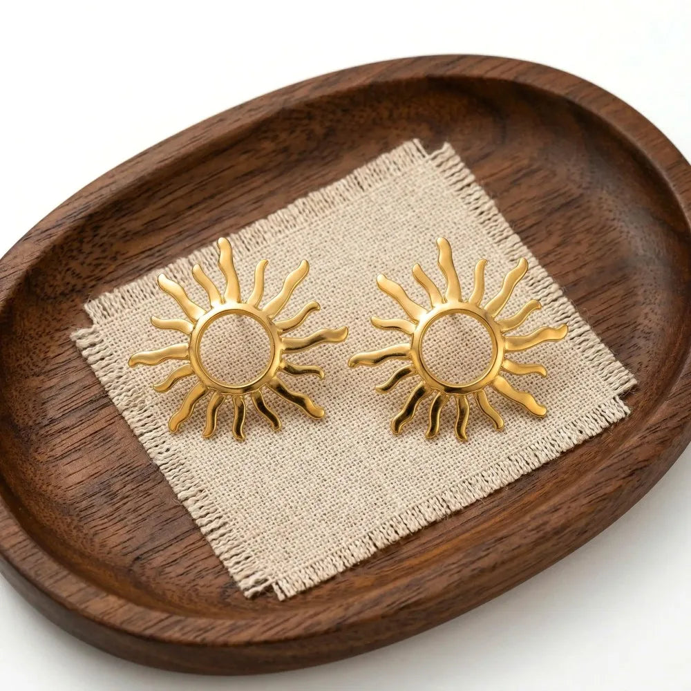 Celestial Sun Stud Earrings