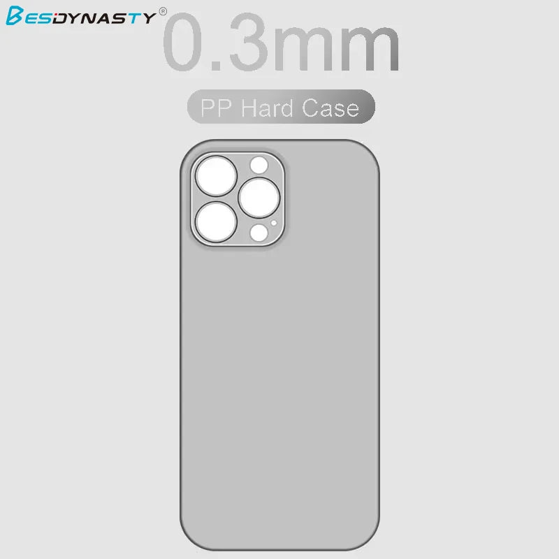0.3Mm Ultra Thin Clear Matte PP Hard Ultra Slim Case for Iphone 17 Air 17PRO 16 15 14 13 12 11 Pro Max Shell Silm Back Case