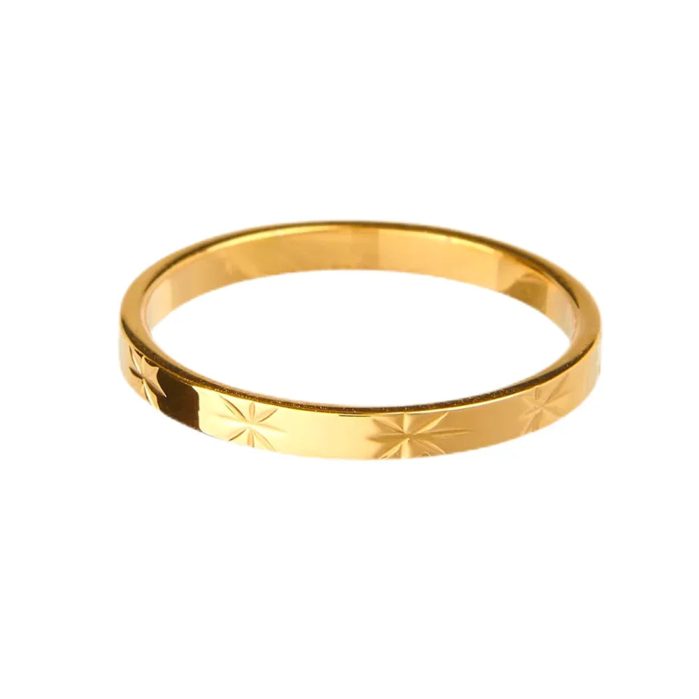 Textured Pattern Minimalist Ring