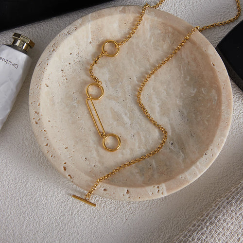 18K Gold Y Chain Necklace 
