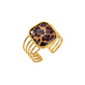 Vintage Leopard Print Stainless Steel Ring