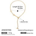 18K Gold Y Chain Necklace 