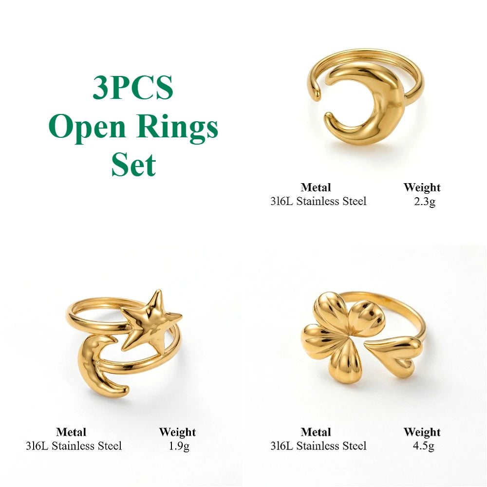 Gold Irregular Organic Ring – Chunky 316L Stainless Steel Statement Band