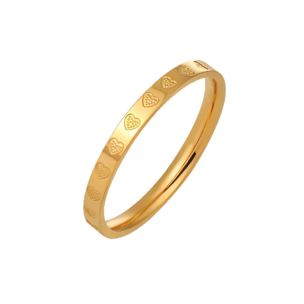 Textured Pattern Minimalist Ring