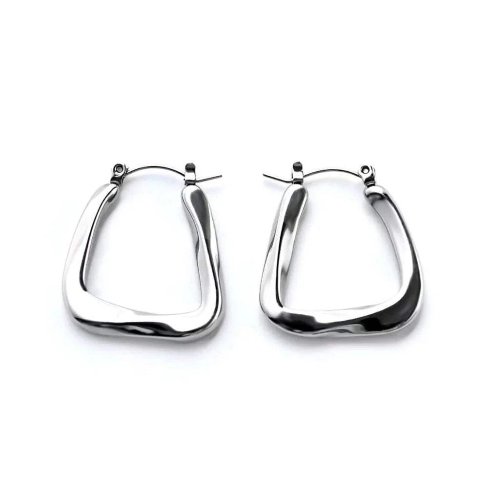 Twisted Circle Huggie Hoop Earrings 