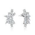 Cluster Moissanite Diamond Stud Earrings