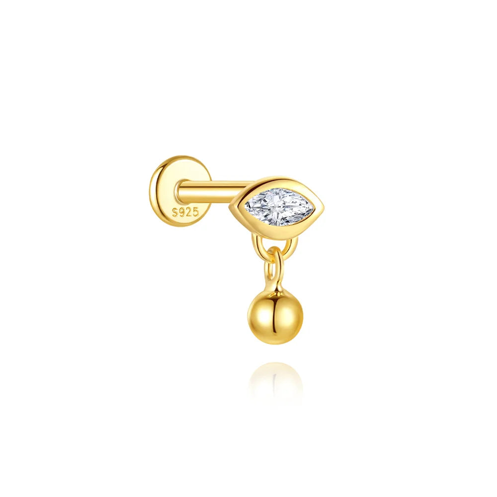 Star Zircon Ear Bone Piercing Earring 