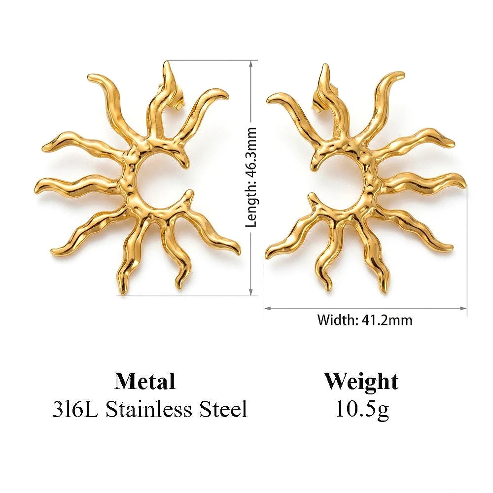 Celestial Sun Stud Earrings