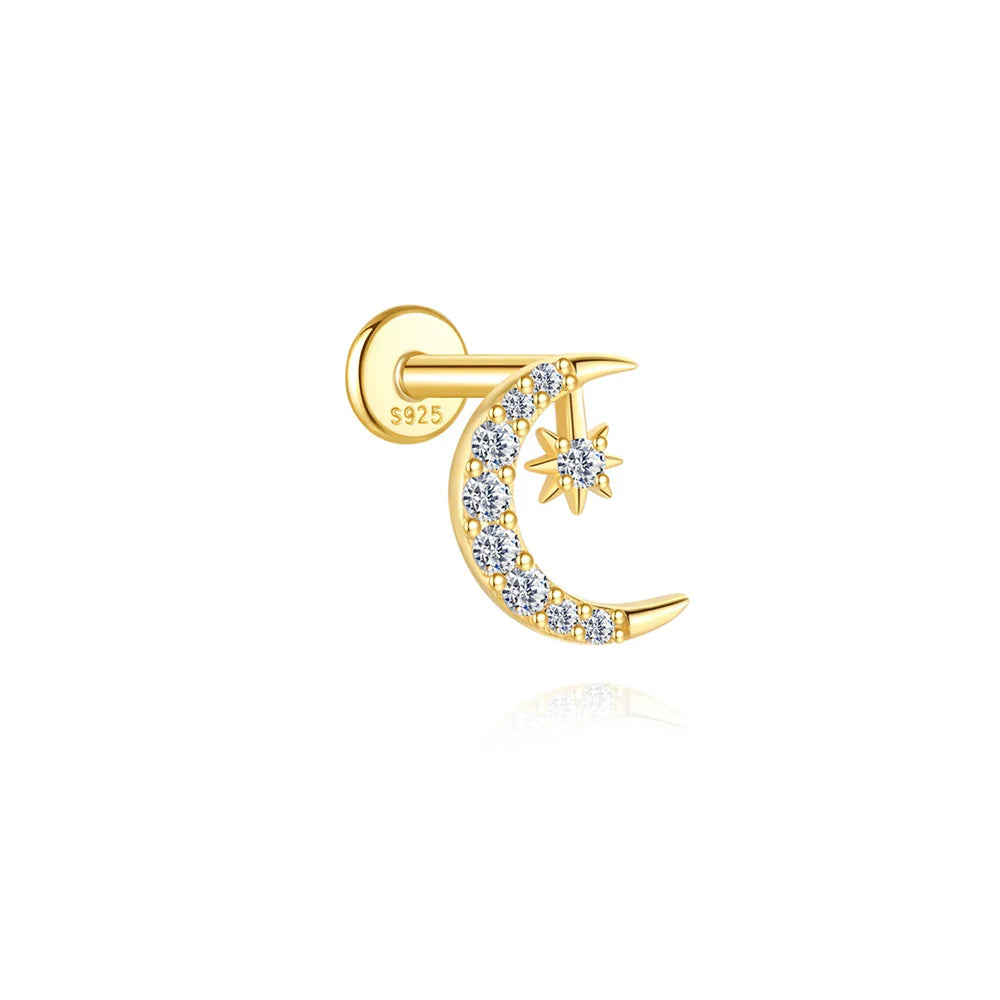 Star Zircon Ear Bone Piercing Earring 