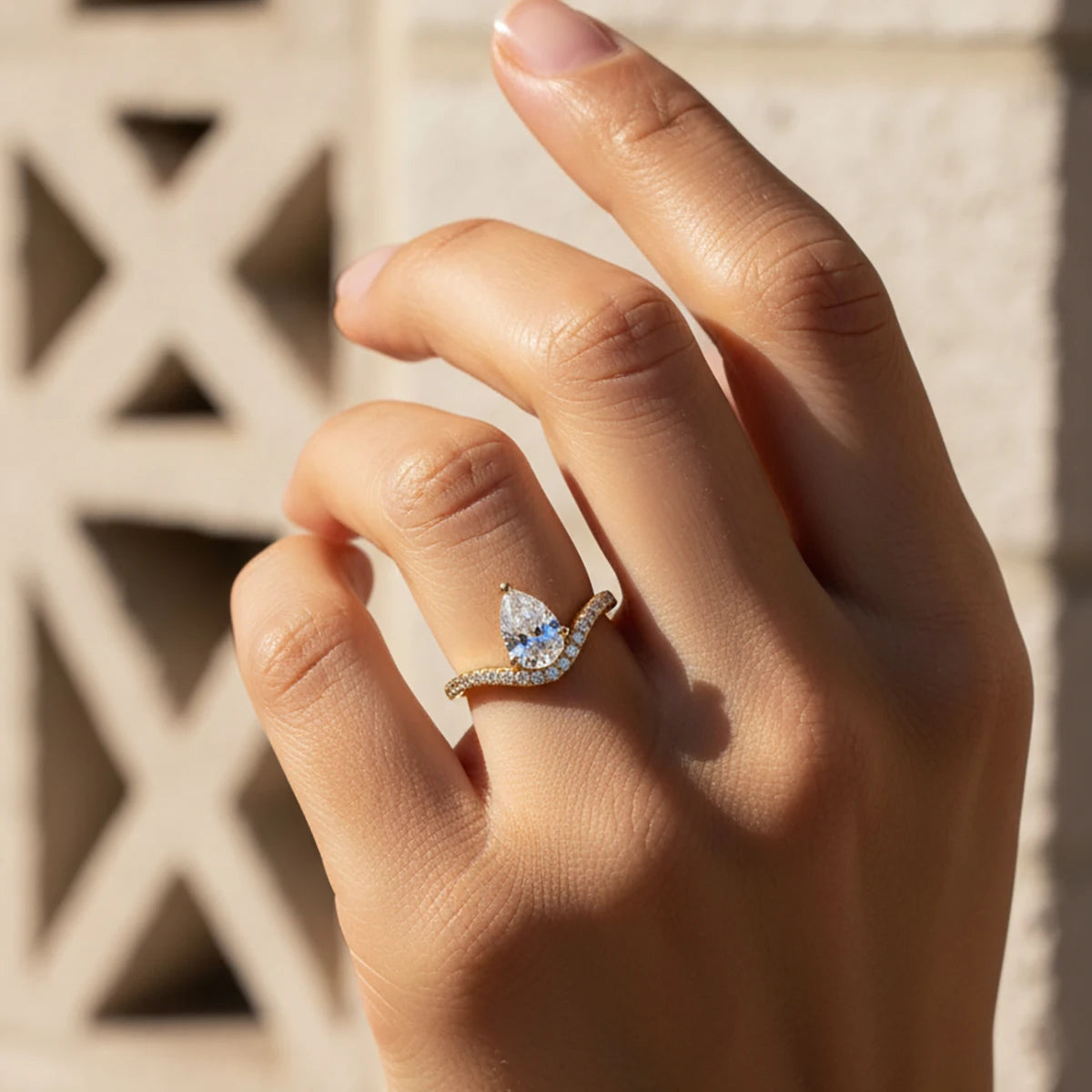 925 Sterling Silver Zircon Ring 