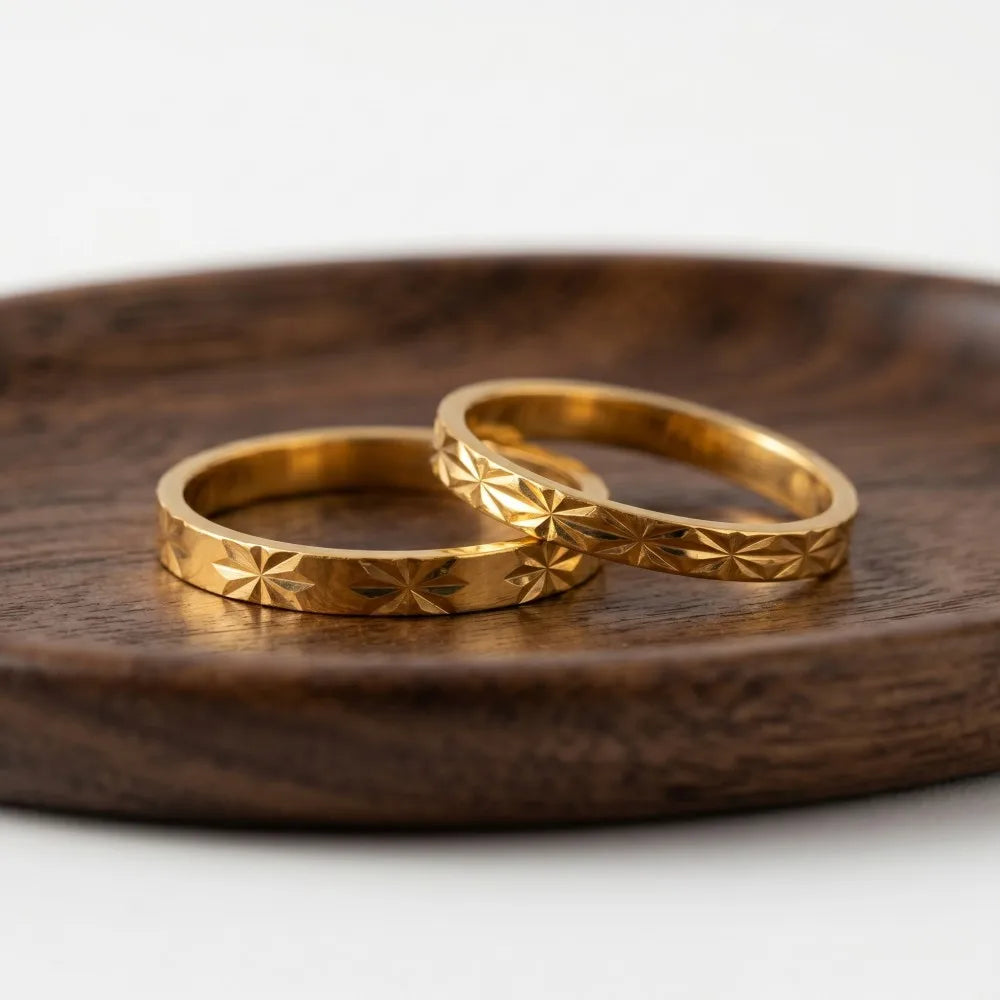Textured Pattern Minimalist Ring