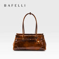 Vintage Leather Boston Bag   
