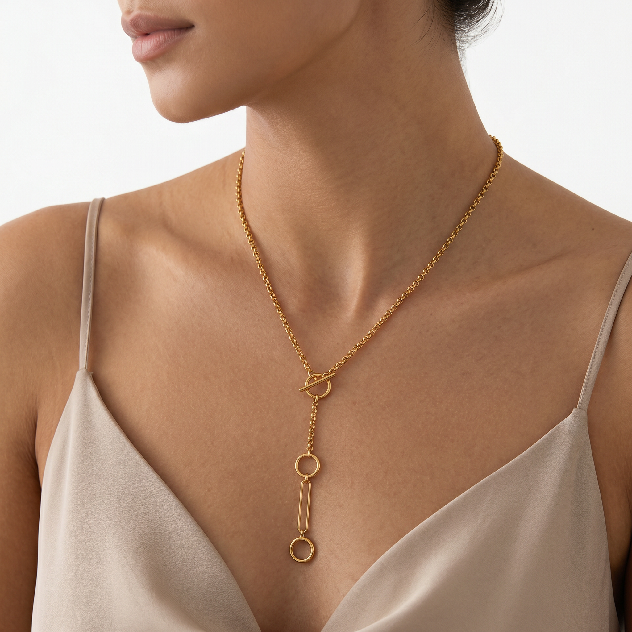 18K Gold Plated Y Chain Necklace
