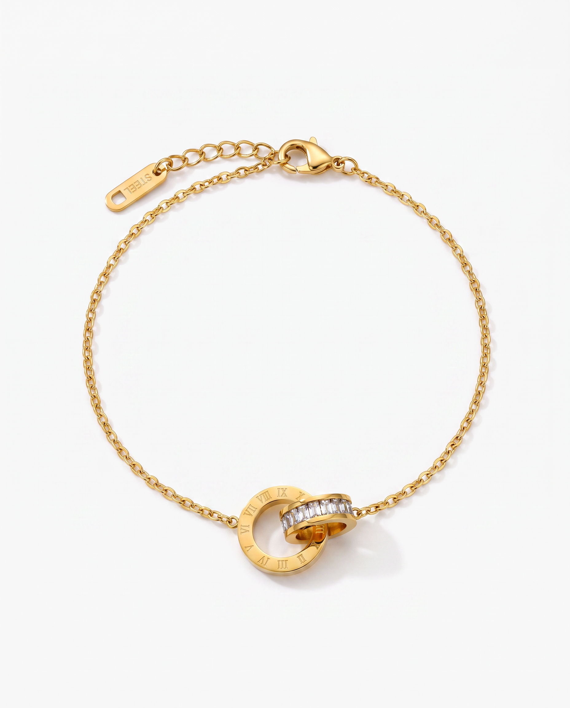 Roman Number Zircon Bracelet