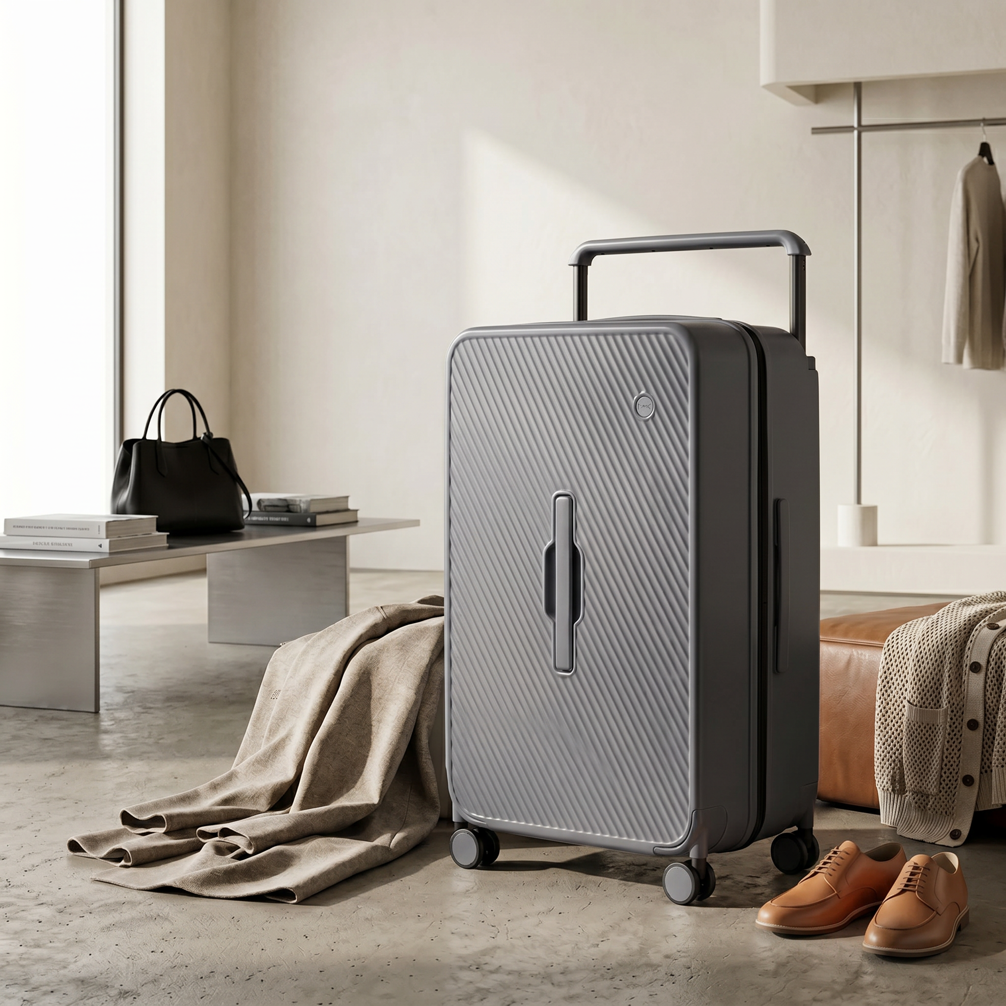 Spinner Luggage with Wet/Dry Storage & TSA Lock