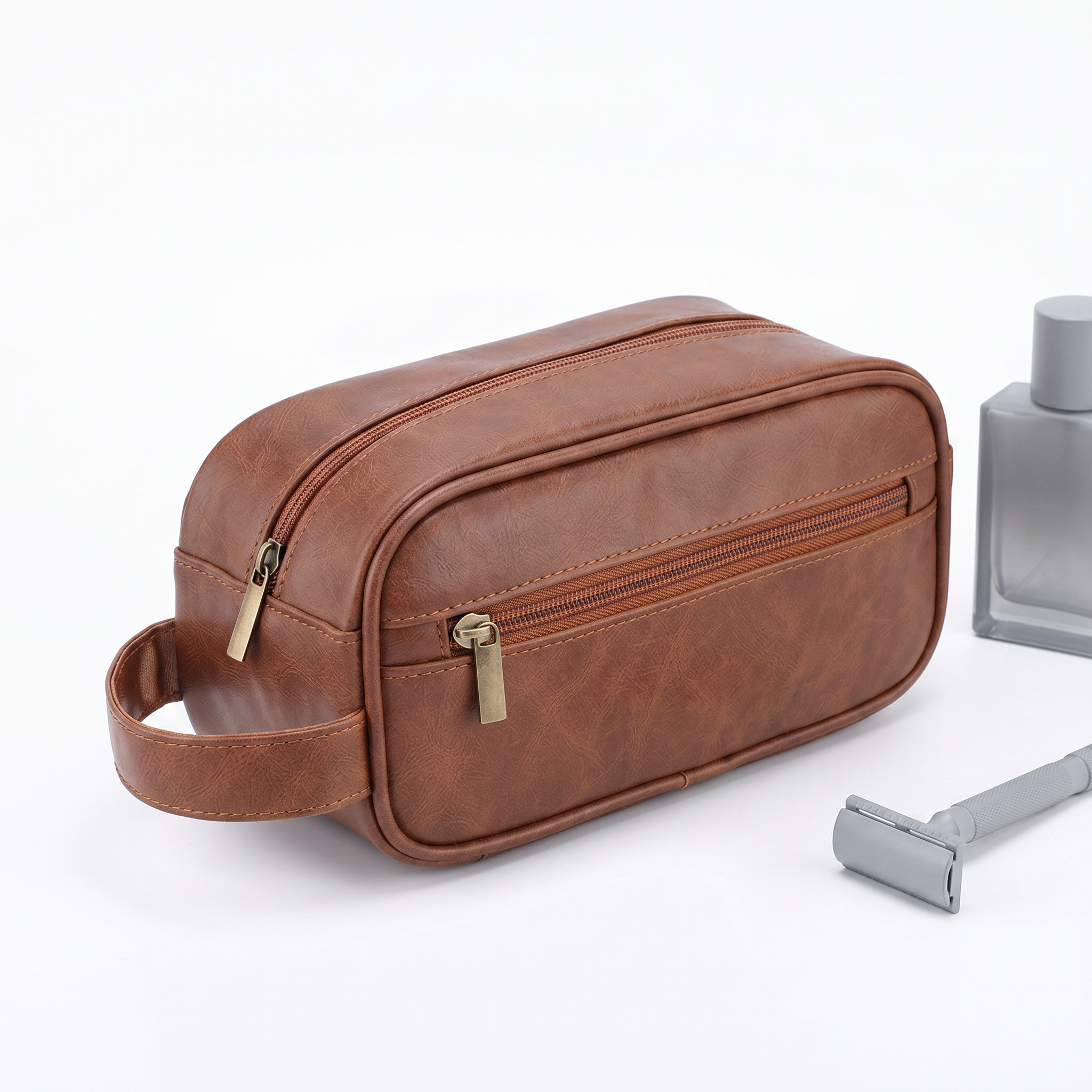 Men’s PU Leather Toiletry Bag