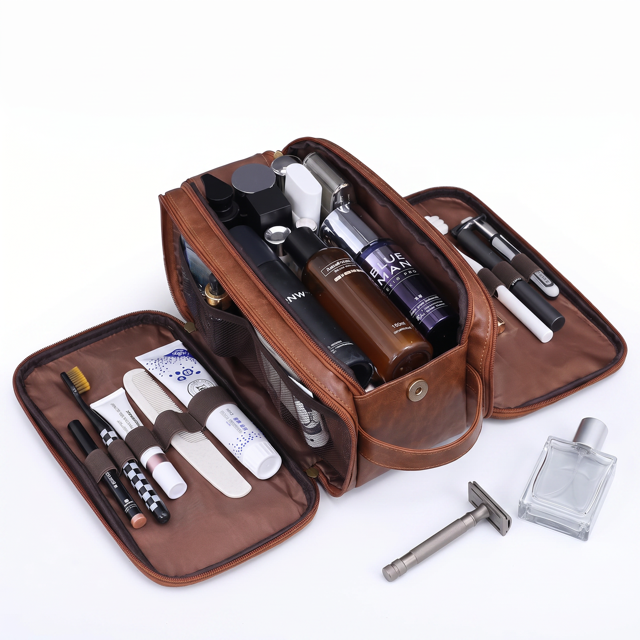 Men’s PU Leather Toiletry Bag