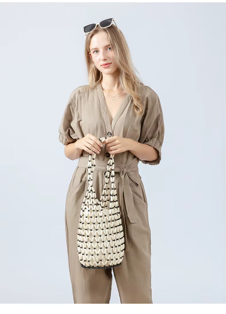 Hollow Woven Tote