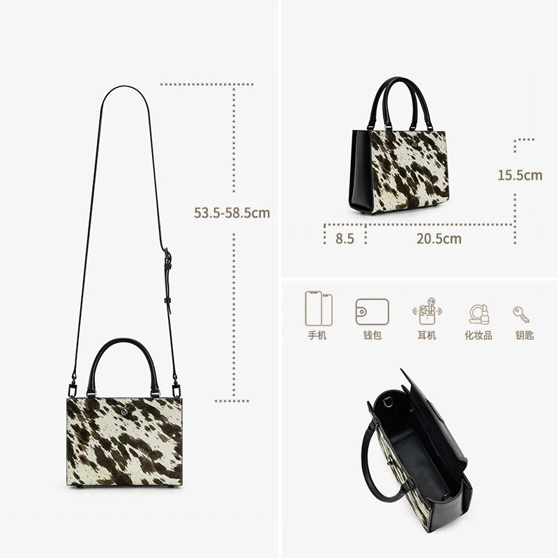 Leather and Fur Handbag