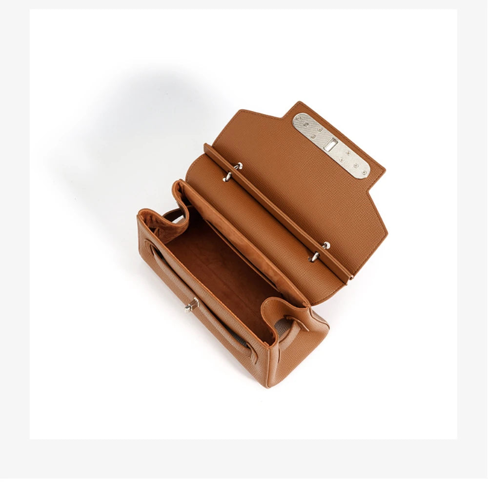 Hard Cow Leather Handbag 
