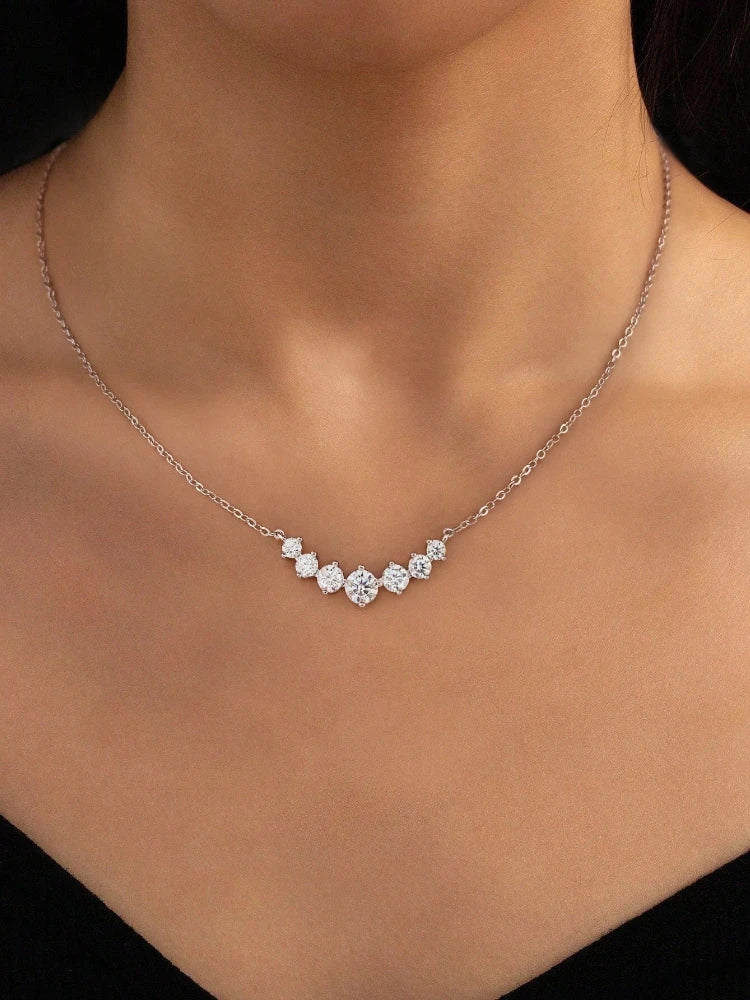 925 Sterling Sliver Moissanite Necklace 