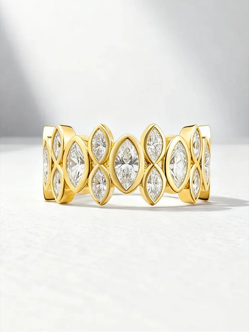 925 Sterling Silver Oval Zircon Ring 