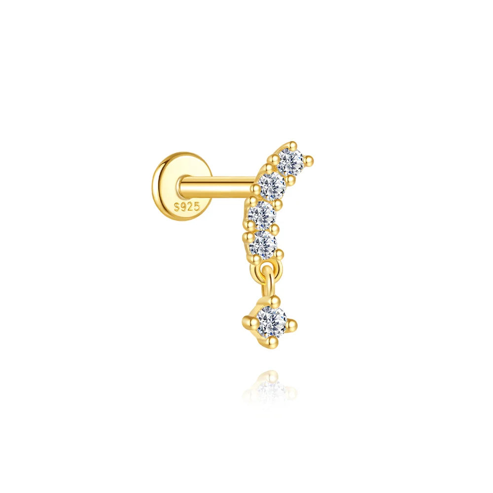 Star Zircon Ear Bone Piercing Earring 