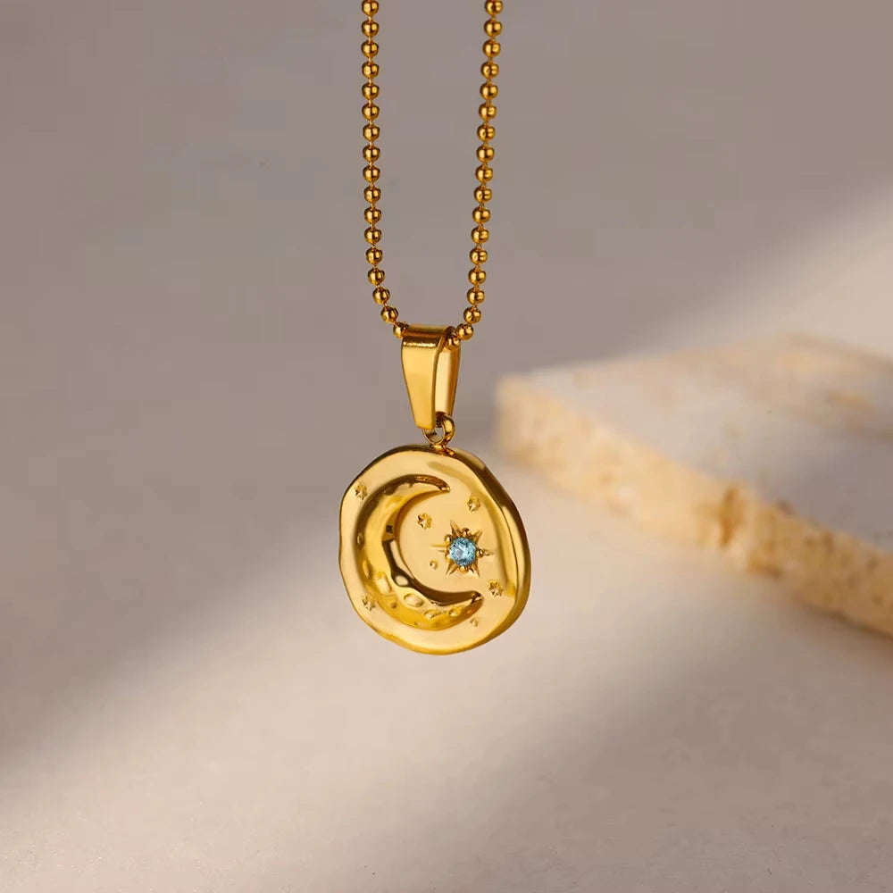 Sunflower Geometric Pendant Necklace
