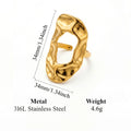 Gold Irregular Organic Ring – Chunky 316L Stainless Steel Statement Band