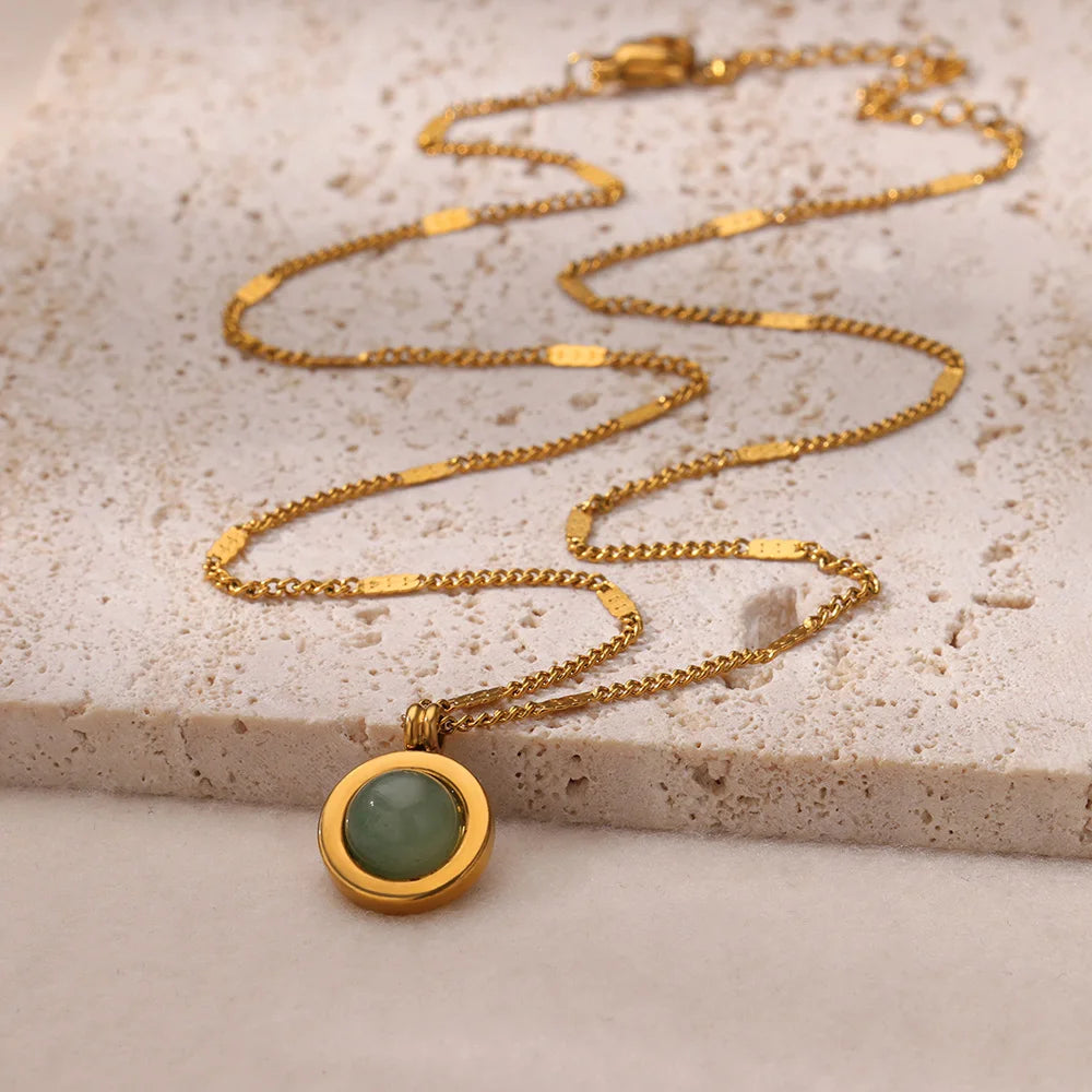 Sunflower Geometric Pendant Necklace