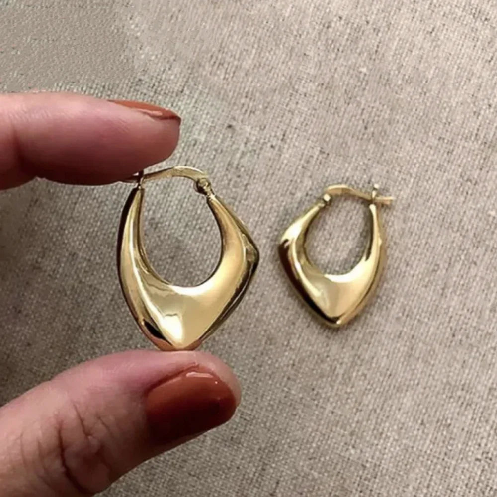 Twisted Circle Huggie Hoop Earrings 