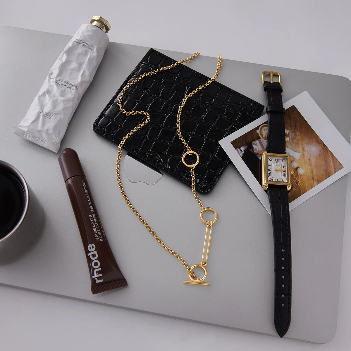 18K Gold Y Chain Necklace 