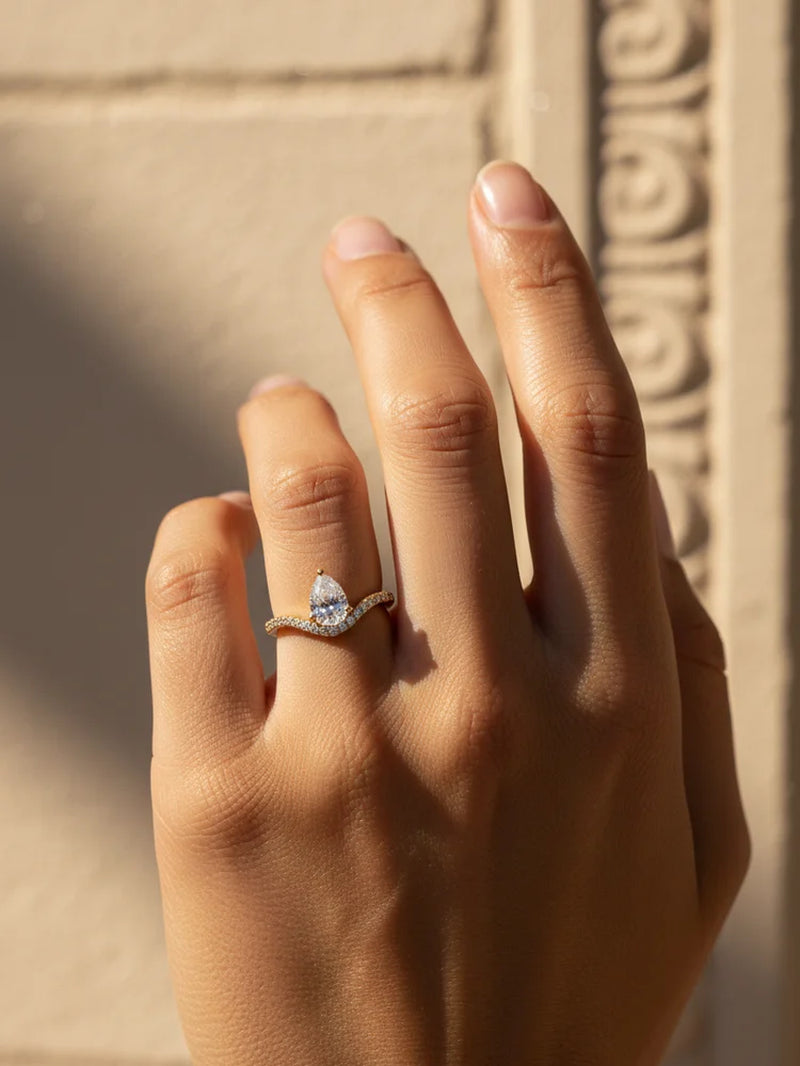 925 Sterling Silver Zircon Ring 