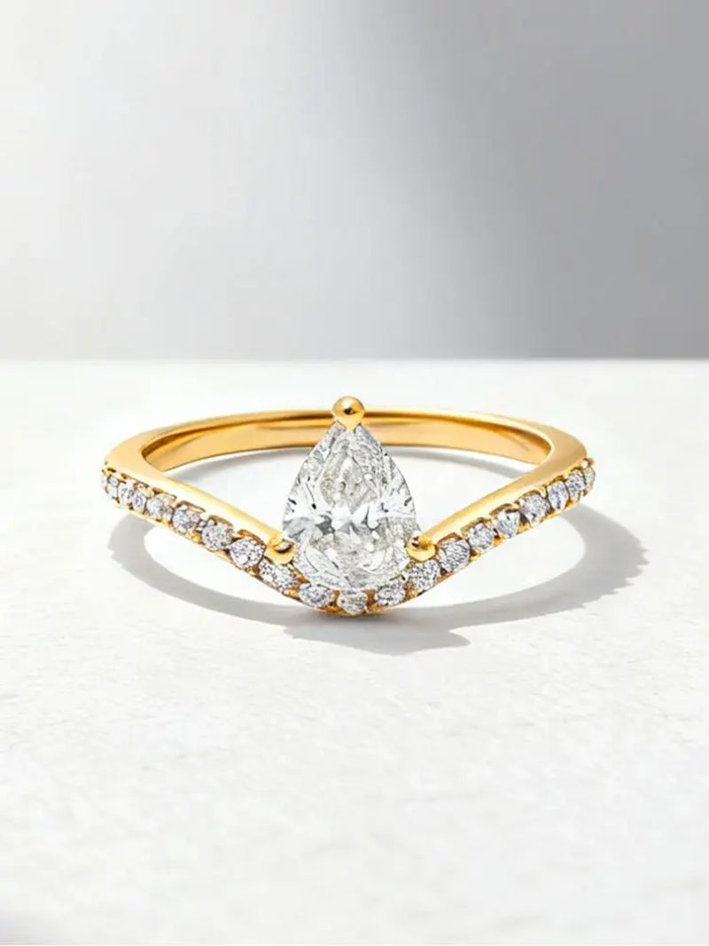 925 Sterling Silver Zircon Ring 