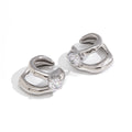 Yori Exquisite Cubic Zirconia Double Layer Clip-On Earrings